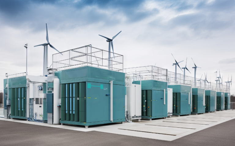 Modern rüzgar enerji sahalarında, üretim istasyonları ve haberleşme altyapısı entegre şekilde çalışır.